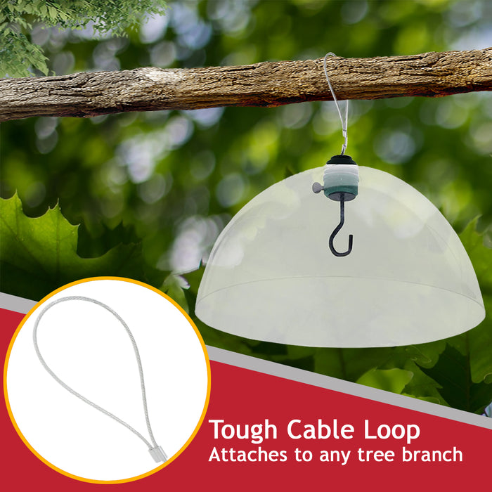 Squirrel Baffle Dome Adjustable Hook Bird Feeder Hanging Guard (Pack of 4)