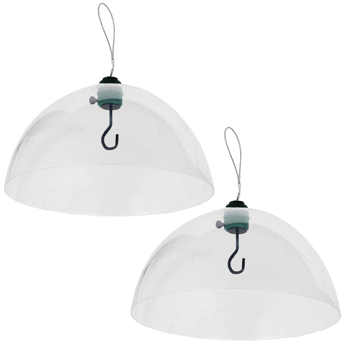 Squirrel Baffle Dome Adjustable Hook Bird Feeder Hanging Guard (Pack of 2)