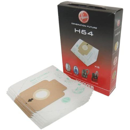 HOOVER Vacuum Cleaner H64 Dust Bag Genuine Freespace Sprint Flash Capture Cylinder 09200245 + 5 Fresheners