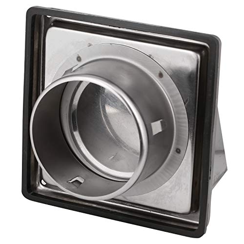 Steel Air Conditioning Wall Air Vent External Hooded Non Return Flap 100mm