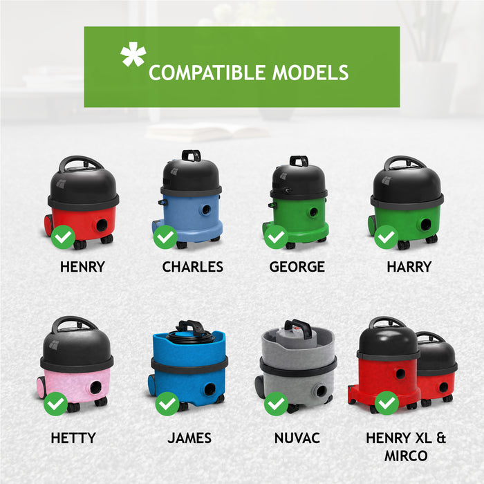 Bags for Numatic HENRY HETTY Vacuum Cleaner (Pack of 15 Bags)