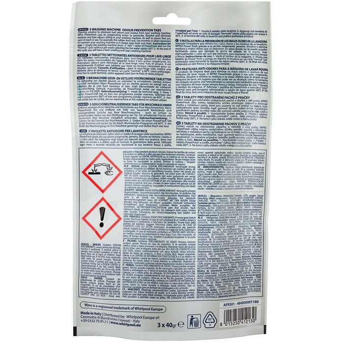 Washing Machine Cleaner Tabs Powerfresh Washer Odour Cleaning Tablets x 12