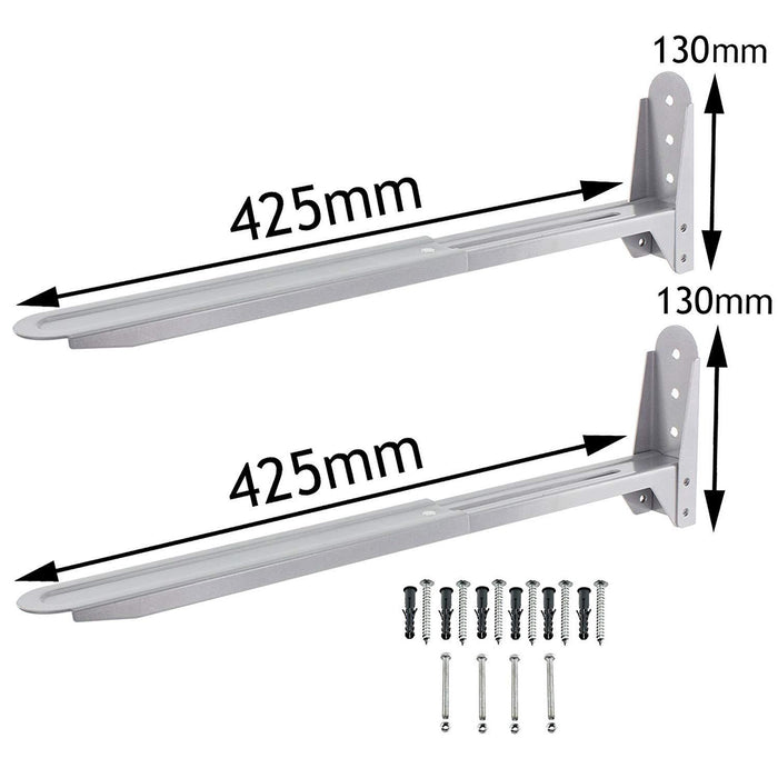 Silver Wall Mount Brackets for Tesco Microwave x 2