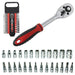 27 Piece Ratchet Wrench + Socket Bit Set
