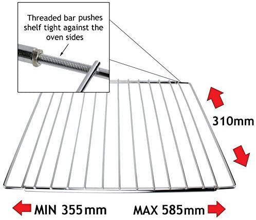Large Grill Pan, Rack & Dual Detachable Handles with Adjustable Shelf for LAMONA Oven Cookers