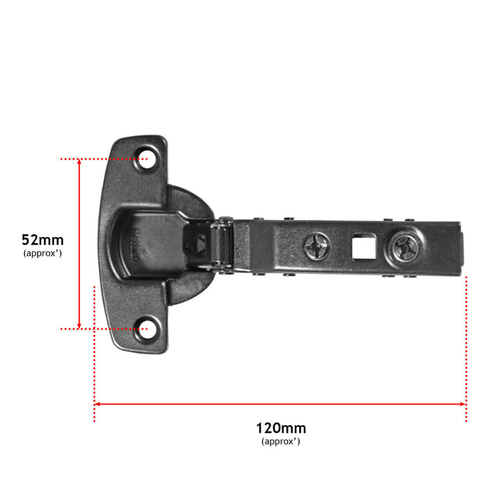 HETTICH Hinge Sensys 110 Non Self-Closing Obsidian Black + 5mm Mount Plate + Jig