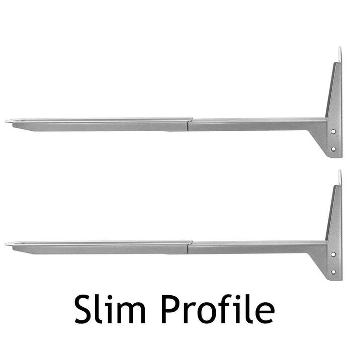 Universal Silver Printer Scanner Wall Mount Brackets x 2