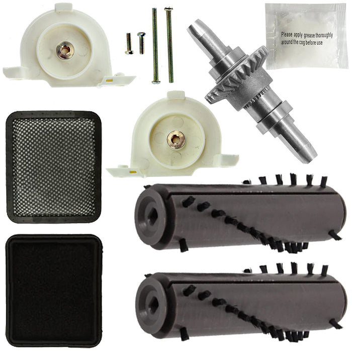 Brushroll Bars + End Caps Kit + Washable Filters + Drive Cog Shaft Spindle
