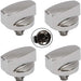 STOVES Oven Cooker Knob Function Control Switch 444445412 (Silver/Chrome) Pack of 4