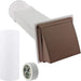 UNIVERSAL Exterior Wall Venting Kit & Extension Hose for Vented Cooker Hood Air Conditioning Tumble Dryer (5" x 3m, Brown)