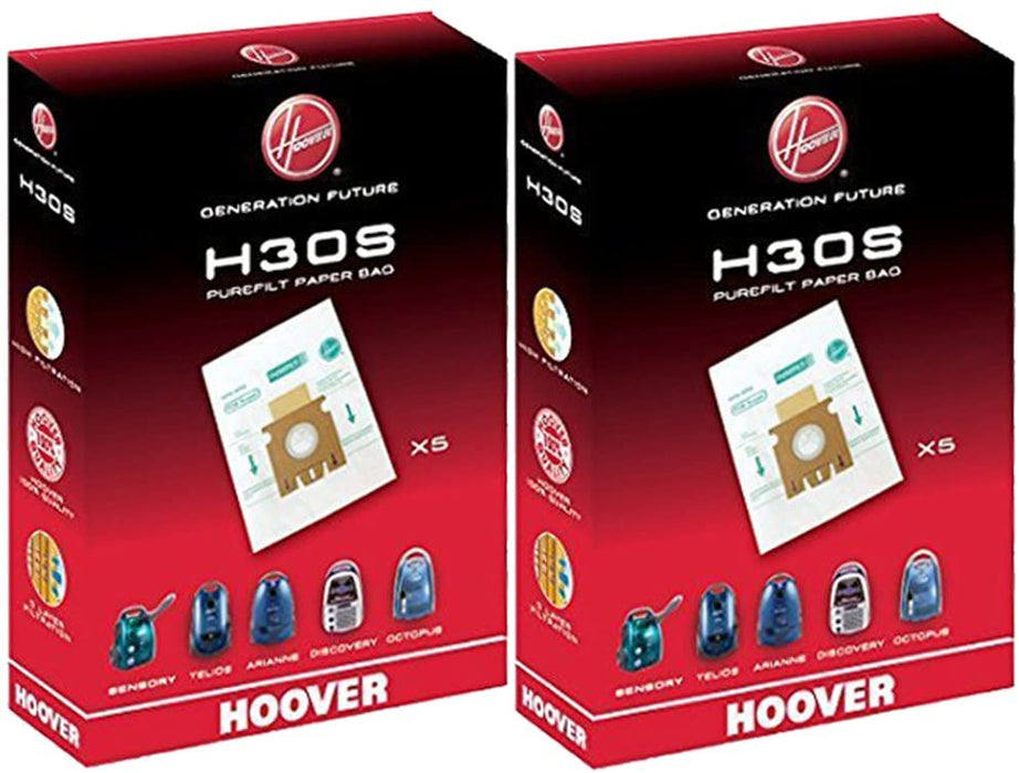 HOOVER Vacuum Cleaner H30S TELIOS ARIANNE SENSORY DISCOVERY OCTOPUS Dust Bag Genuine  09178278 (Pack of 2)