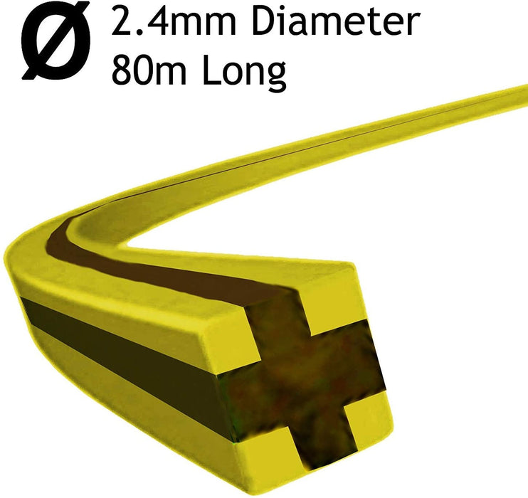 UNIVERSAL Dual Line Manual Feed Head with Bolts + 2 x 80m Dual Core Refill for Strimmer/Trimmer/Brushcutter