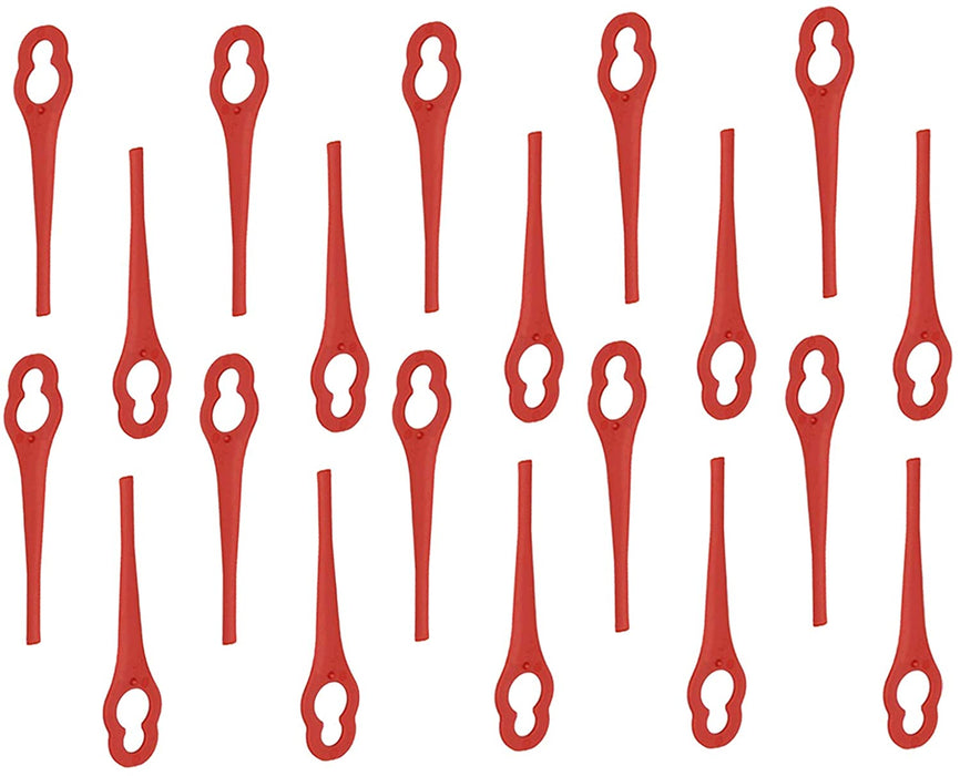 Red Plastic Blades for MAC ALLISTER MGT18 18V LI CORDLESS Strimmer Trimmer x 40