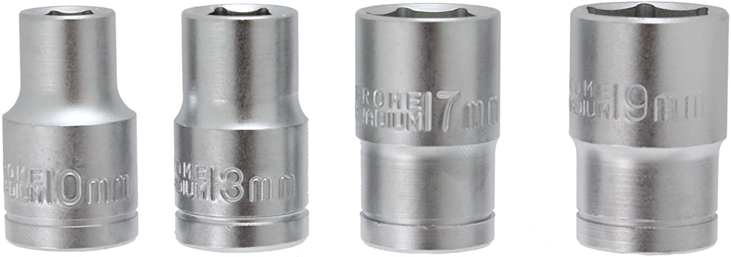 1/2'' Drive Socket Set 10mm 13mm 17mm 19mm Heavy Duty Vehicle Car Wheel Nut