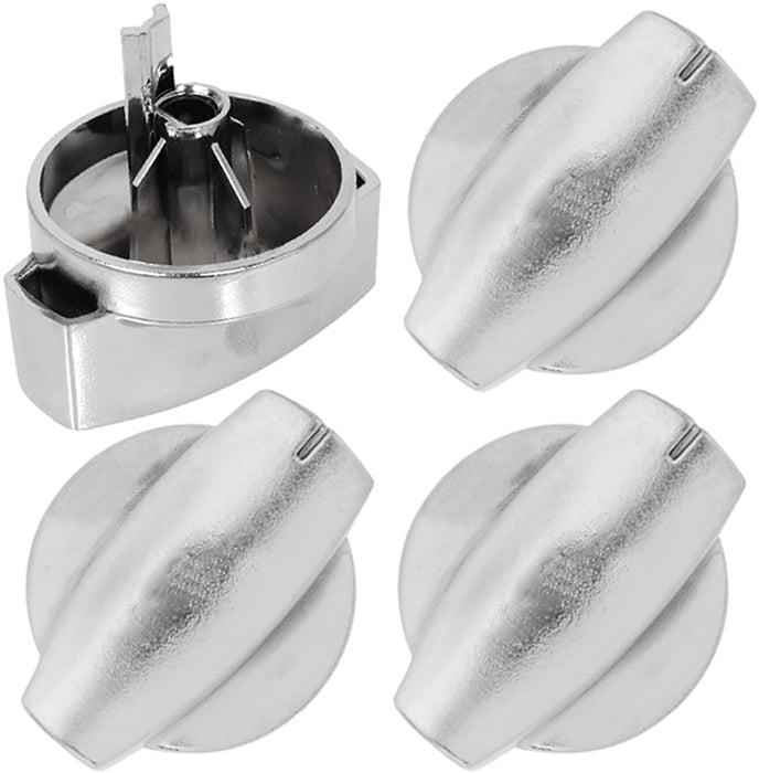 BELLING Hob Hotplate Knob Switch Chrome Silver Countryrange 444445 1000 (Pack of 4)