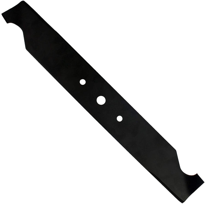 A black 19 inch 48cm Hi Lift cutting blade for HAYTER HARRIER lawnmower.