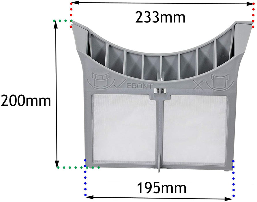 Lint Fluff Filter Hinged Screen for Jackson J501VW Tumble Dryer