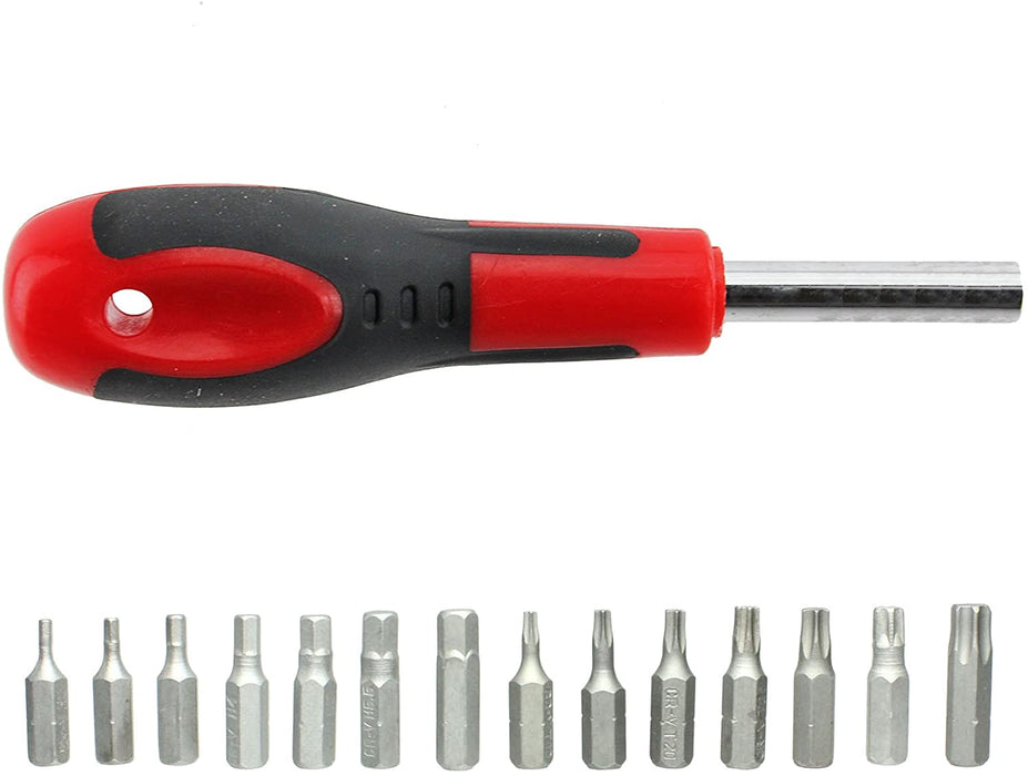 35 Piece Chrome Vanadium Magnetic Screwdriver Bit Tool Set + Cordless Rechargeable Electric Screwdriver
