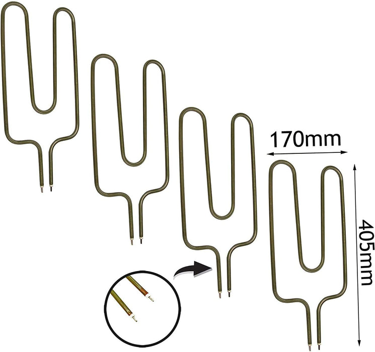 Heater Elements for Dimplex Night Storage Heaters (850W, Short Pin, Pack of 4)