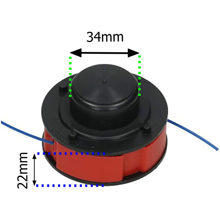 Line & Spool 8m for B&Q Strimmer Trimmer (Pack of 3)