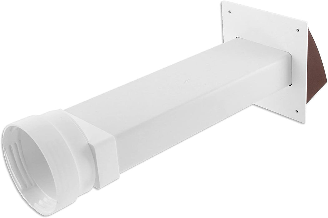 Universal Wall Vent Kit Tumble Dryer Hose External Pipe Outlet Cover Brown 4"