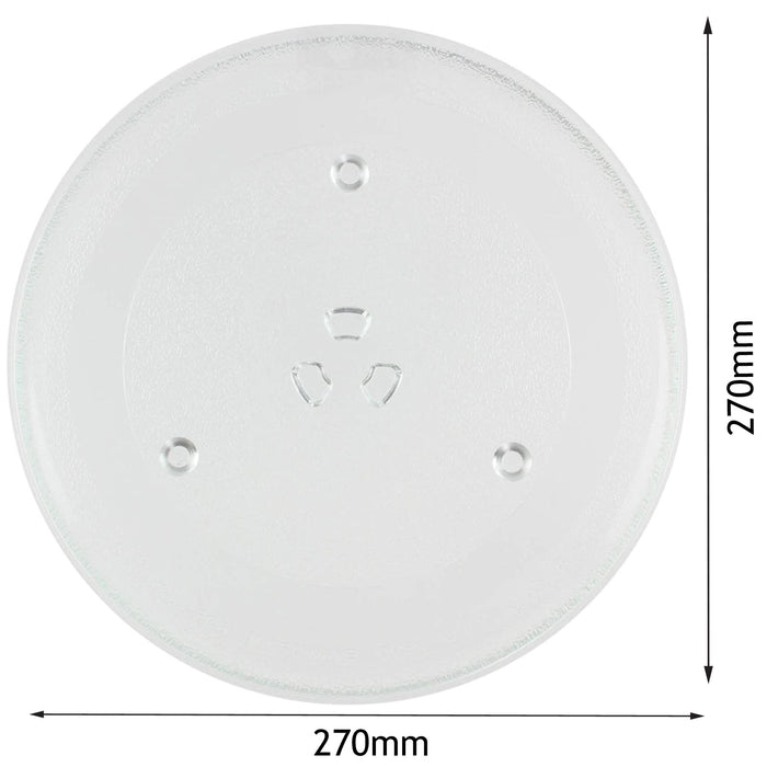 Glass Turntable Plate for MORPHY RICHARDS ES823EEI AG821AZH AM821AZI P90D23AL Microwave Oven (270mm)