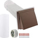 UNIVERSAL Exterior Wall Venting Kit & Extension Hose for Vented Cooker Hood Air Conditioning Tumble Dryer (5" x 3m, Brown)