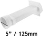 UNIVERSAL Exterior Wall Venting Kit & Extension Hose for Vented Cooker Hood Air Conditioning Tumble Dryer (5" x 3m, White)