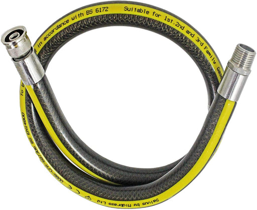 UNIVERSAL Micropoint Oven Cooker Gas Supply Hose Pipe (3ft 1/2 inch, BS EN14800 CE)