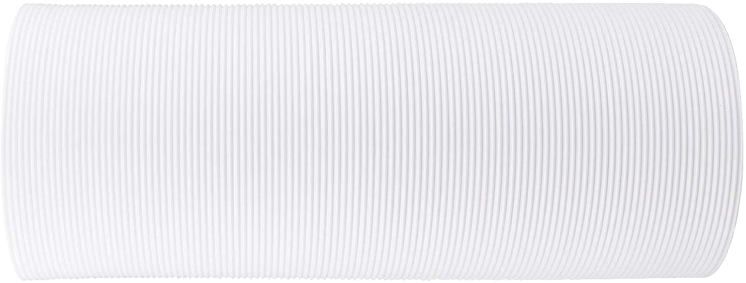 UNIVERSAL Square Exterior Wall Outlet Kit with Gravity Flaps & Extension Hose for Vented Tumble Dryer Air Conditioning Cooker Hood (5" x 3m, Stainless Steel)