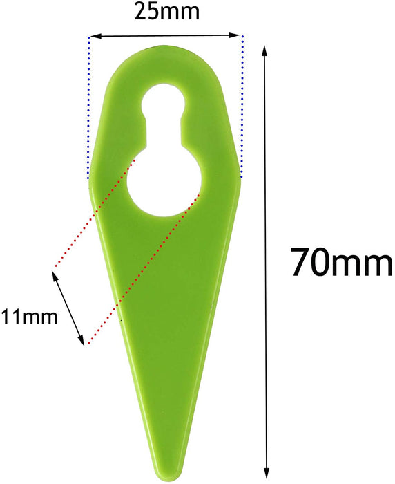 Plastic Blades for Grass Trimmer Strimmer GTECH ST01 ST02 ST04 ST05 ST20 (Pack of 60)