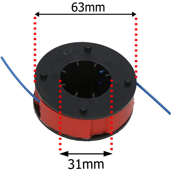  Line & Spool 8m for B&Q Strimmer Trimmer (Pack of 2)