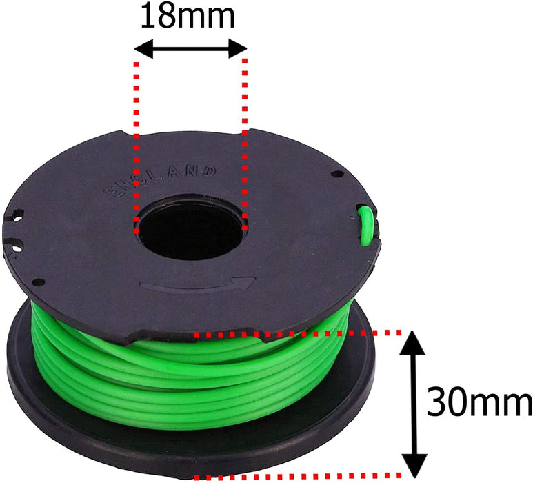 Spool Line Refill for Black & Decker Strimmer Trimmer GL7033 GL8033 GL9035 STB3620 (Pack of 2)