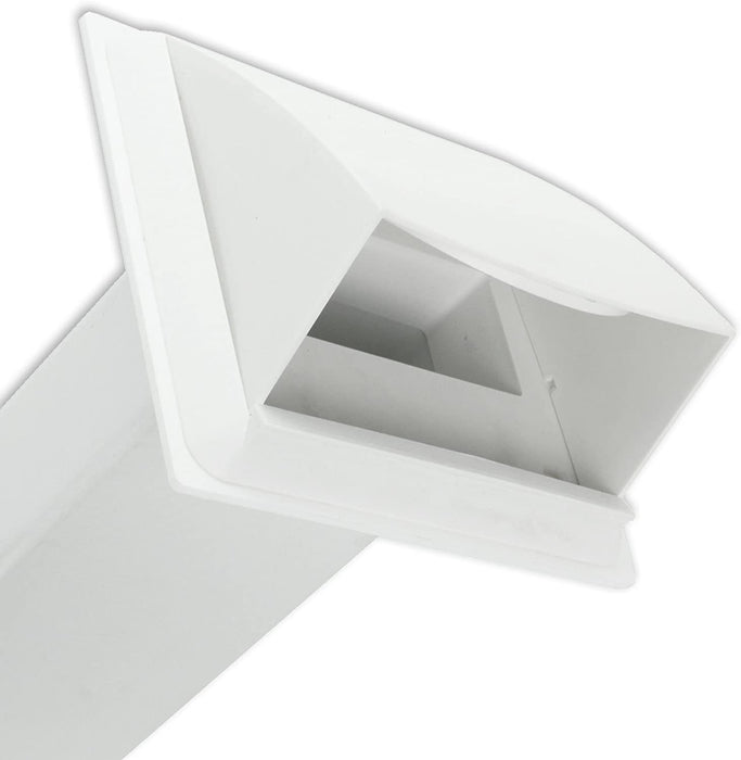 Universal Wall Vent Cover Kit Tumble Dryer Hose External Pipe Outlet White 4"