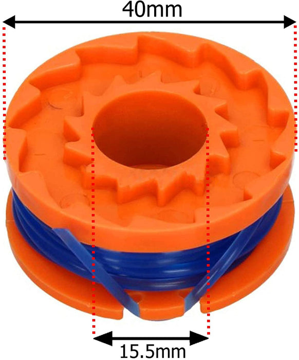 2.5m Line & Spool for ALDI Gardenline CGT18KL2 Strimmer Trimmer (Pack of 3)