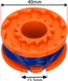2.5m Line & Spool for ALDI Gardenline CGT18KL2 Strimmer Trimmer (Pack of 4)