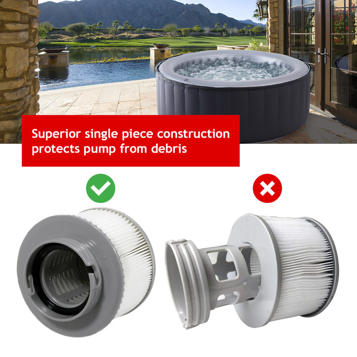 MSPA Filterkartuschen 2er Set – Kompatibel Mit Whirlpool-Modellen Ab 2020 (Delight, Premium, Elite, Aurora, Mont Blanc U.v.m.) – 90 Lamellen, 4000 Cm² – Einfach Reinigen, Effektiv & Nachhaltig