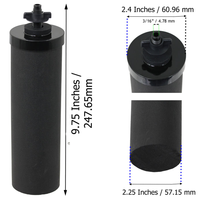 Water Filter Element for Berkey Purification System Cartridge Filters Black x 4