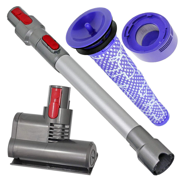 Mini Turbine Brush for Dyson V8 SV10 Motorised Tool + Extension Tube + Filters