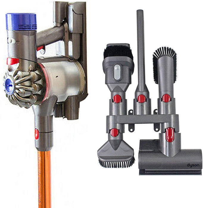 Wall Mounted Accessory Tool Holder Rack + Trigger Lock for DYSON V8 SV10 Vacuum Cleaner
