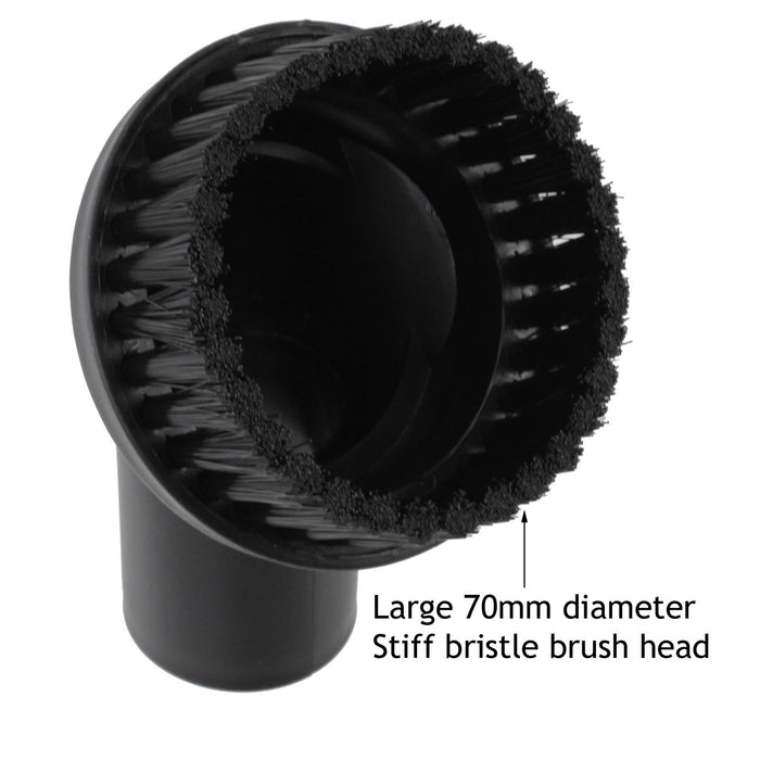 Hose Pipe Curved Wand Handle Telescopic Extension Rod Tool Kit & Bag for Miele C1 Vacuum Cleaner (1.7m, 38mm, Silver)