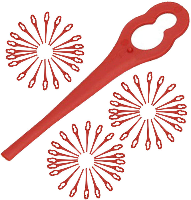 Red Plastic Blades for BOSCH ART26 ACCUTRIM EASYTRIM Strimmer Trimmer x 60