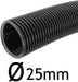 Universal Flexible Hose Pipe for Dust Extractor + 2 Clamp Clips (25mm, 5m)