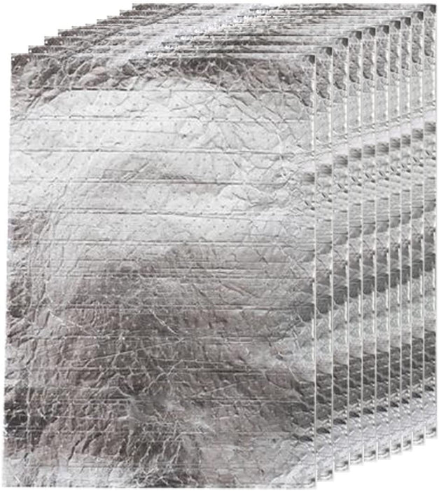 UNIVERSAL Small Grill Pan Rack and Detachable Handle for Oven Cooker + 10 Protective Fat/Grease Absorbent Foil Pads