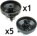 NEW WORLD Gas Hob Oven Cooker Control Knobs Genuine (Black / Silver, Pack of 6)