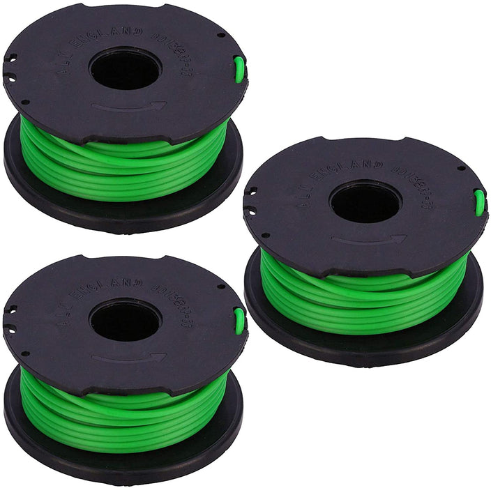 Spool Line Refill for BLACK DECKER Strimmer Trimmer GL7033 GL8033 GL9035 STB3620 (Pack of 3)