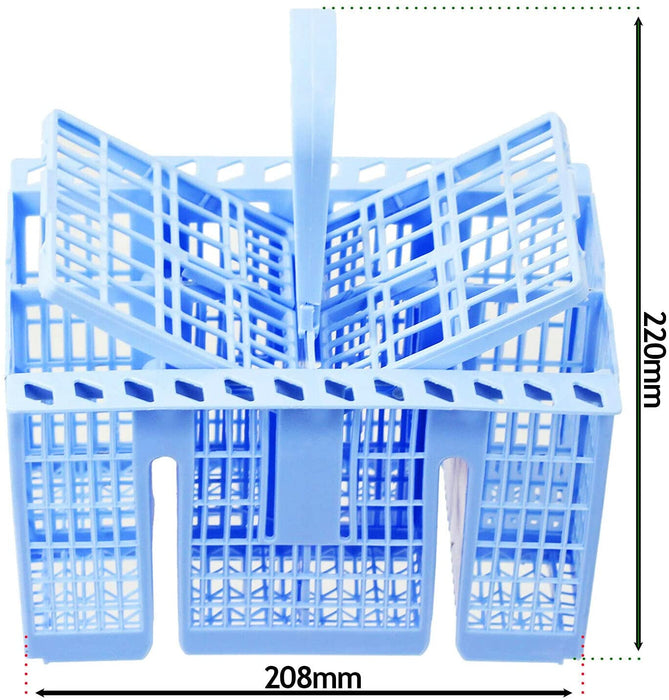 SPARES2GO Cutlery Basket compatible with DeLonghi Dishwasher (Blue, 220 x 208 x 160mm)
