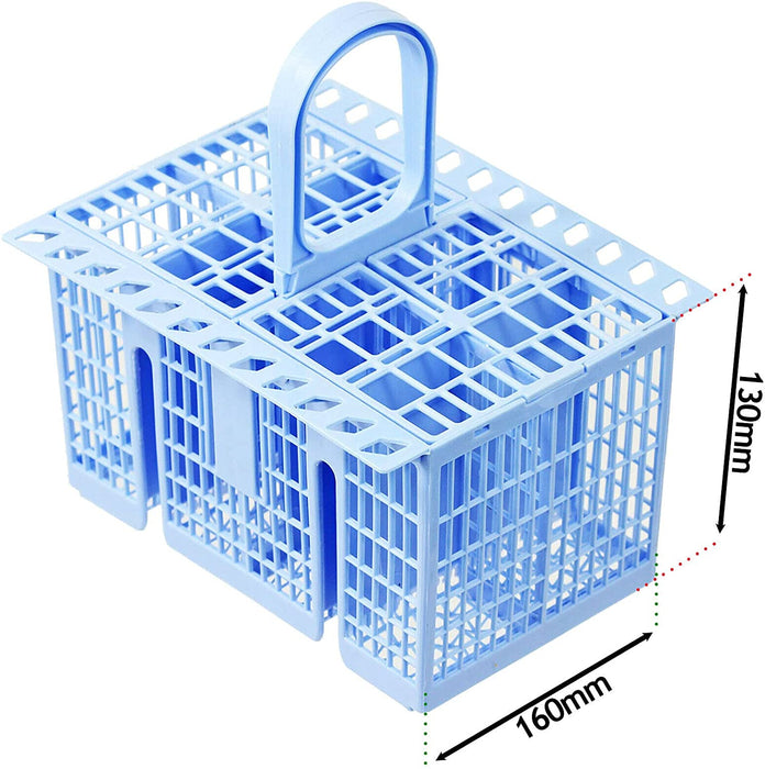 SPARES2GO Cutlery Basket compatible with Blomberg Dishwasher (Blue, 220 x 208 x 160mm)