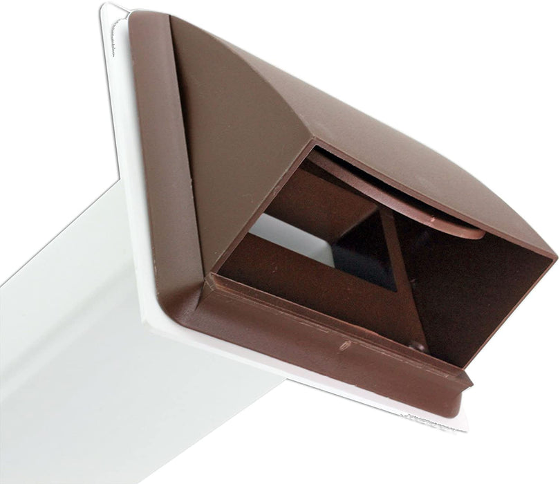 Universal Wall Vent Kit Tumble Dryer Hose External Pipe Outlet Cover Brown 4"