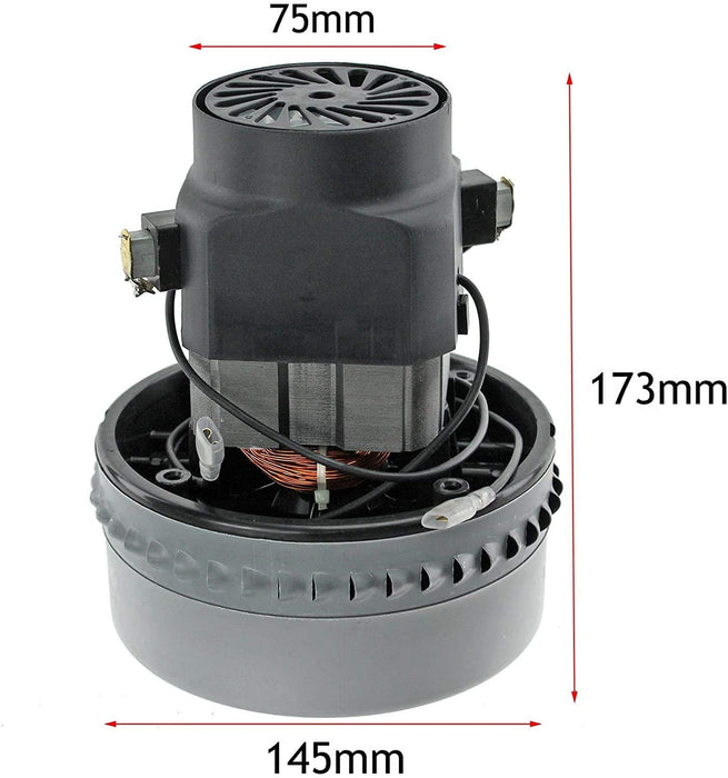 Wet & Dry Motor for NUMATIC GEORGE Vacuum Cleaners 1200W 2 Stage Bypass (5.7" / 145mm, 230V)
